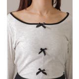 配色 クルーネック リボン付き | レースレディース  | 詳細画像19 