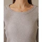 クルーネック フレアスリーブ リブニット | レースレディース  | 詳細画像17 