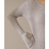 クルーネック フレアスリーブ リブニット | レースレディース  | 詳細画像18 