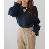 スタンドカラー パフスリーブ風 タイ付き | レースレディース | 詳細画像8