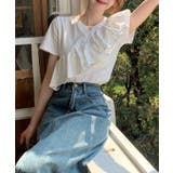 アシンメトリー ラッフルフリル クルーネック | レースレディース  | 詳細画像10 
