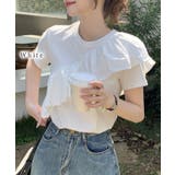 アシンメトリー ラッフルフリル クルーネック | レースレディース  | 詳細画像2 