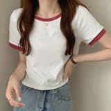 配色 クロップド丈 クルーネック | レースレディース  | 詳細画像1 