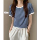 配色 クロップド丈 クルーネック | レースレディース  | 詳細画像4 