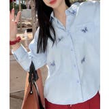 バタフライ 刺繍 レギュラーカラー | レースレディース  | 詳細画像4 