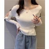 袖リボン オープンカット リブ | レースレディース  | 詳細画像14 