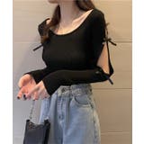 袖リボン オープンカット リブ | レースレディース  | 詳細画像7 