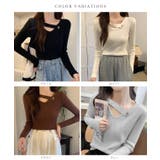 ハート モチーフ付き Vネック | レースレディース  | 詳細画像2 