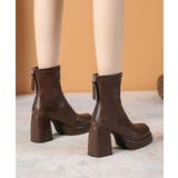 レザー調 スクエアトゥ プラットフォーム | レースレディース  | 詳細画像9 