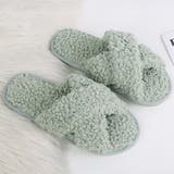 プードルファー クロスデザイン フラット | レースレディース  | 詳細画像1 