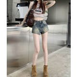 ユーズド風 ハイウエスト デニム | レースレディース  | 詳細画像6 