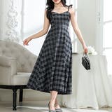 タータンチェック 肩リボン ロング | レースレディース  | 詳細画像1 