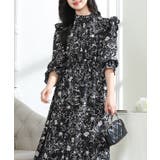 花柄 肩フリル スタンドカラー | レースレディース  | 詳細画像6 