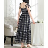 タータンチェック 肩リボン シャーリング | レースレディース  | 詳細画像8 