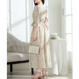 ボタニカル柄 Vネック キャンディスリーブ | レースレディース  | 詳細画像11 