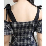 タータンチェック 肩リボン オフショル | レースレディース  | 詳細画像18 