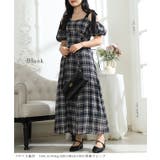 タータンチェック 肩リボン オフショル | レースレディース  | 詳細画像3 