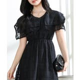 シアー チェック柄 スクエアカラー | レースレディース  | 詳細画像9 