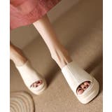 レザー調 オープントゥ プラットフォーム | レースレディース  | 詳細画像12 