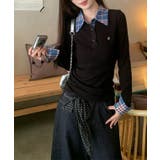 異素材 チェック柄 襟付き | レースレディース  | 詳細画像10 