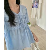 Vネック フロントリボン シャーリング | レースレディース  | 詳細画像10 