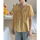 Vネック フロントリボン シャーリング | レースレディース  | 詳細画像14 