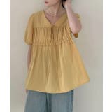 Vネック フロントリボン シャーリング | レースレディース  | 詳細画像15 