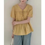 Vネック フロントリボン シャーリング | レースレディース  | 詳細画像18 