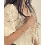 ジャガード リボン パフスリーブ | レースレディース  | 詳細画像6 