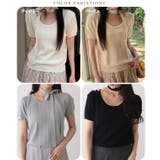 チョーカー付き ラウンドネック 半袖 | レースレディース  | 詳細画像2 