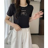 配色 プリント クルーネック | レースレディース | 詳細画像4