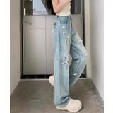 ウォッシュ加工 ダメージ リボン付き | レースレディース | 詳細画像3