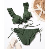 ソリッドカラー ラッフルフリル Vネック | レースレディース | 詳細画像10