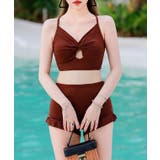 【3点セット】カバートップ付き ソリッドカラー ハイウエスト | レースレディース  | 詳細画像5 