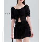 【2点セット】フロントシャーリング シアー パフスリーブ | レースレディース  | 詳細画像2 