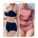 【3点セット】ワンショルダー ラッシュガード付き ビキニ | レースレディース  | 詳細画像2 