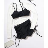 【3点セット】ラッシュガード付き サイドシャーリング ビキニ | レースレディース  | 詳細画像8 