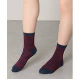 配色 チェック柄 クルー丈 | レースレディース  | 詳細画像4 