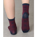 配色 チェック柄 クルー丈 | レースレディース  | 詳細画像5 