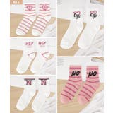 【10足セット】配色 ピンク リブ | レースレディース  | 詳細画像3 