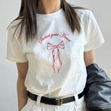ロゴ リボンプリント クルーネック | レースレディース  | 詳細画像1 