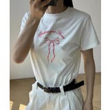 ロゴ リボンプリント クルーネック | レースレディース  | 詳細画像10 