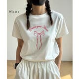 ロゴ リボンプリント クルーネック | レースレディース  | 詳細画像9 