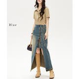 レイヤード風 スリット レースアップ | レースレディース  | 詳細画像2 