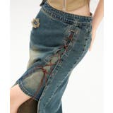 レイヤード風 スリット レースアップ | レースレディース  | 詳細画像4 