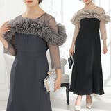 チュールフリル シアー 切り替え | レースレディース  | 詳細画像1 