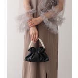 パールハンドル レザー調 ギャザー | レースレディース  | 詳細画像5 