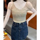 花柄 シフォン パール付き | レースレディース  | 詳細画像10 