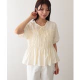 クルーネック リボン シャーリング | レースレディース  | 詳細画像9 