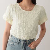 クルーネック ジャガード バルーンスリーブ | レースレディース  | 詳細画像1 